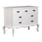 Elodie Solid Mahogany 7-Drawer Dresser / Chest of Drawers in White - Chocolate Wood