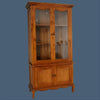 ELODIE FRENCH PROVINCIAL/HAMPTON STYLE SOLID MAHOGANY DISPLAY CABINET IN LIGHT PECAN