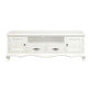 Elodie Solid Mahogany 2-Door 2-Drawer TV / Entertainment Unit 168cm in White - Chocolate Wood