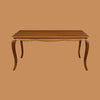 ELODIE SOLID MAHOGANY FRENCH PROVINCIAL DINING TABLE LIGHT PECAN 160CM