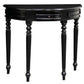 EMERY SOLID MAHOGANY TIMBER HALF MOON CONSOLE TABLE/HALL TABLE BLACK 83CM - MyChocolateWood
