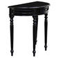 EMERY SOLID MAHOGANY TIMBER HALF MOON CONSOLE TABLE/HALL TABLE BLACK 83CM - MyChocolateWood