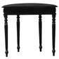 EMERY SOLID MAHOGANY TIMBER HALF MOON CONSOLE TABLE/HALL TABLE BLACK 83CM - MyChocolateWood