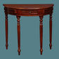 EMERY SOLID MAHOGANY TIMBER HALF MOON CONSOLE TABLE/HALL TABLE MAHOGANY COLOUR 83CM - MyChocolateWood