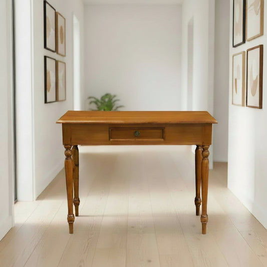 EMERY SOLID MAHOGANY TIMBER HALL TABLE/CONSOLE TABLE LIGHT PECAN - 100CM - MyChocolateWood