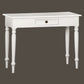 Emery Solid Mahogany Hall Table / Console 100cm in White - Chocolate Wood