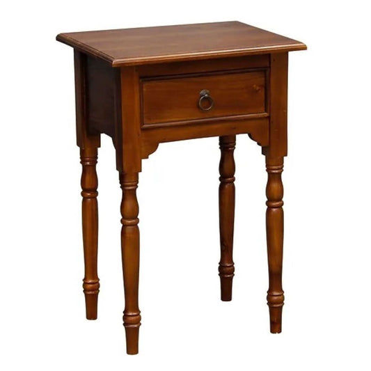 EMERY SOLID MAHOGNAY TIMBER SIDE TABLE - MAHOGANY - MyChocolateWood