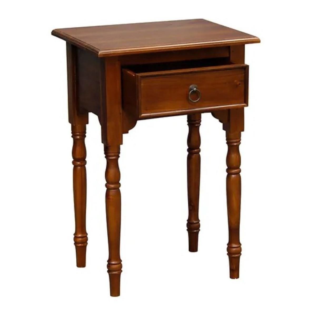 EMERY SOLID MAHOGNAY TIMBER SIDE TABLE - MAHOGANY - MyChocolateWood