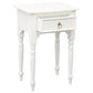 EMERY SOLID MAHOGNAY TIMBER SIDE TABLE - WHITE - MyChocolateWood