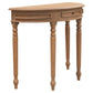 EMERY SOLID WHITE CEDAR HALF MOON CONSOLE TABLE/HALL TABLE 83CM - NATURAL - MyChocolateWood