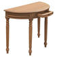 EMERY SOLID WHITE CEDAR HALF MOON CONSOLE TABLE/HALL TABLE 83CM - NATURAL - MyChocolateWood