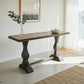 EMPRESS FRENCH PROVINCIAL RECYCLED OAK PEDESTAL HALL TABLE CONSOLE BROWN BROWN - FLOOR STOCK CLEARANCE - MyChocolateWood