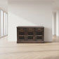 ESMERALDA SOLID MAHOGANY BUFFET/SIDEBOARD 3 SLATTED DOORS & 3 DRAWERS - CHOCOLATE - MyChocolateWood