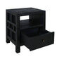 FABRIZIO 1 DRAWER BEDSIDE TABLE IN BLACK - MyChocolateWood
