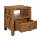 FABRIZIO 1 DRAWER BEDSIDE TABLE IN MINDI BROWN - MyChocolateWood