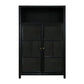 Fabrizio Mindi Wood Display Cabinet in Black - Chocolate Wood