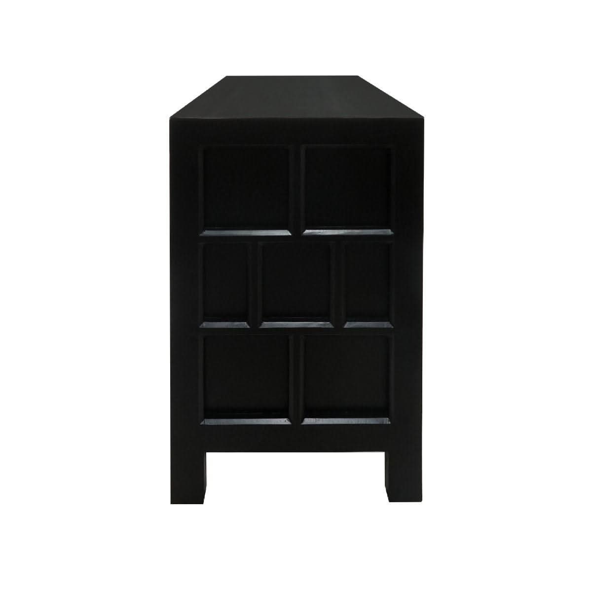 FABRIZIO MINDI WOOD 9 DRAWER DRESSER/ 9 DRAWER CHEST OF DRAWERS IN BLACK - MyChocolateWood