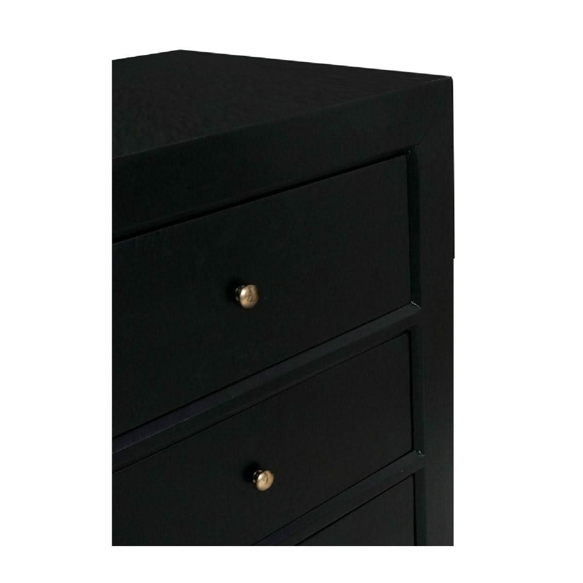 FABRIZIO MINDI WOOD 9 DRAWER DRESSER/ 9 DRAWER CHEST OF DRAWERS IN BLACK - MyChocolateWood