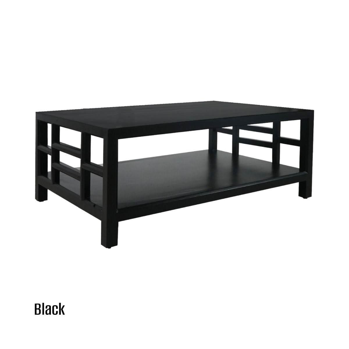 FABRIZIO MINDI WOOD COFFEE TABLE IN BLACK - MyChocolateWood