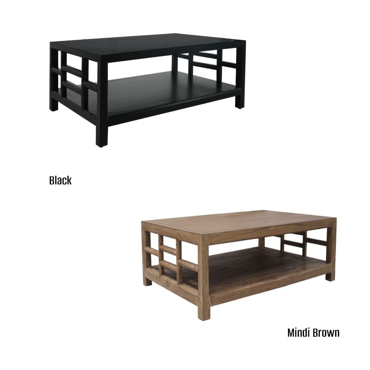 FABRIZIO MINDI WOOD COFFEE TABLE IN MINDI BROWN - MyChocolateWood