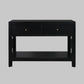 Fabrizio Mindi Wood 2-Drawer Console / Hall Table in Black - Chocolate Wood