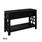 FABRIZIO MINDI WOOD CONSOLE TABLE/HALL TABLE 2 DRAWERS IN BLACK - MyChocolateWood