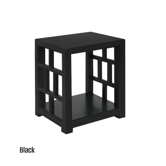 FABRIZIO SIDE/LAMP TABLE IN BLACK - MyChocolateWood