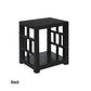 Fabrizio Mindi Wood Side / Lamp Table in Black - Chocolate Wood