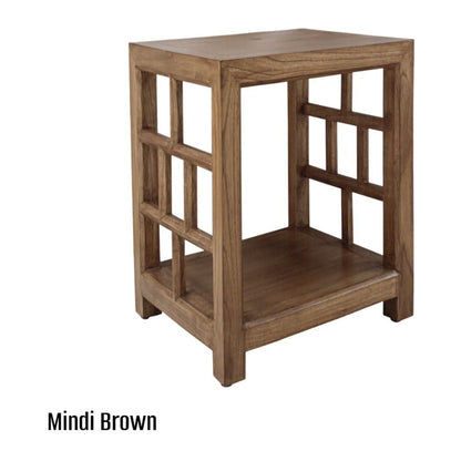 FABRIZIO SIDE/LAMP TABLE IN MINDI BROWN