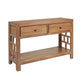 FABRIZIOS CONSOLE TABLEHALL TABLE 2 DRAWERS IN MINDI BROWN - MyChocolateWood
