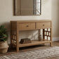 FABRIZIOS CONSOLE TABLEHALL TABLE 2 DRAWERS IN MINDI BROWN - MyChocolateWood