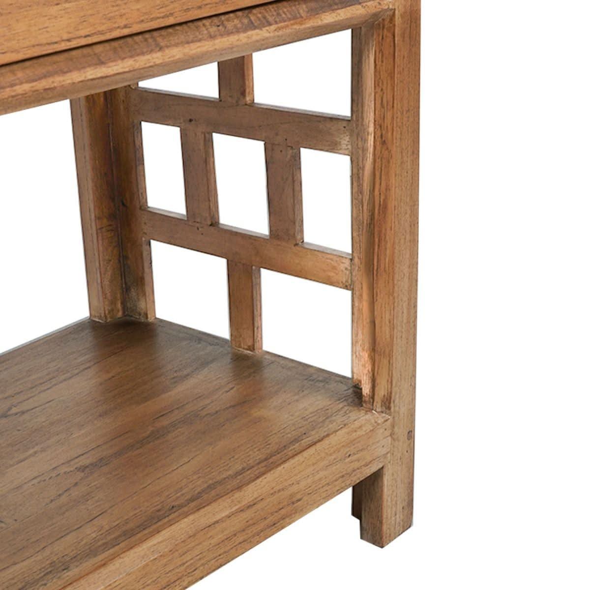 FABRIZIOS CONSOLE TABLEHALL TABLE 2 DRAWERS IN MINDI BROWN - MyChocolateWood