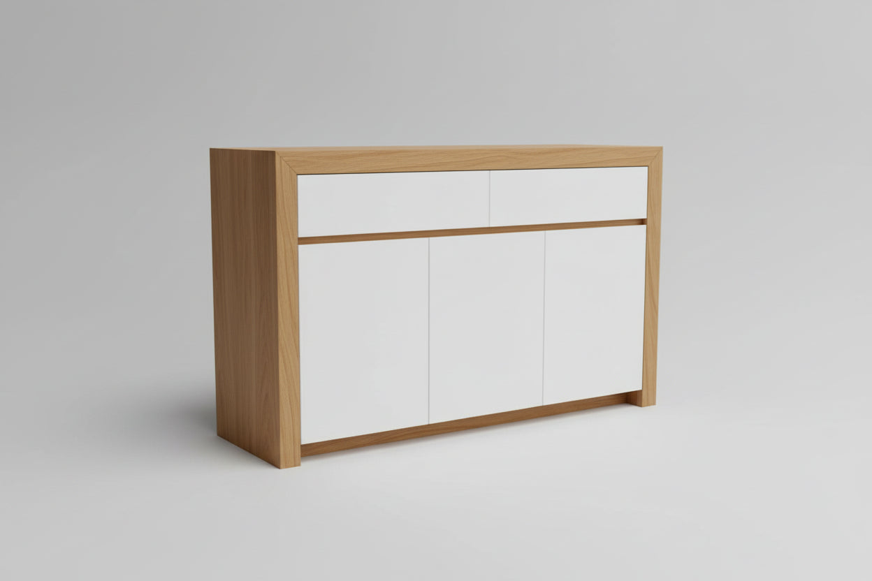 FACTORY DIRECT RONDE 2 DRAWER / 3 DOOR BUFFET/SIDEBOARD IN TASSIE OAK - MyChocolateWood