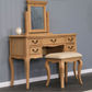 FAIRFAX SOLID RUSTIC OAK DRESSING TABLE & MIRROR NATURAL - MyChocolateWood