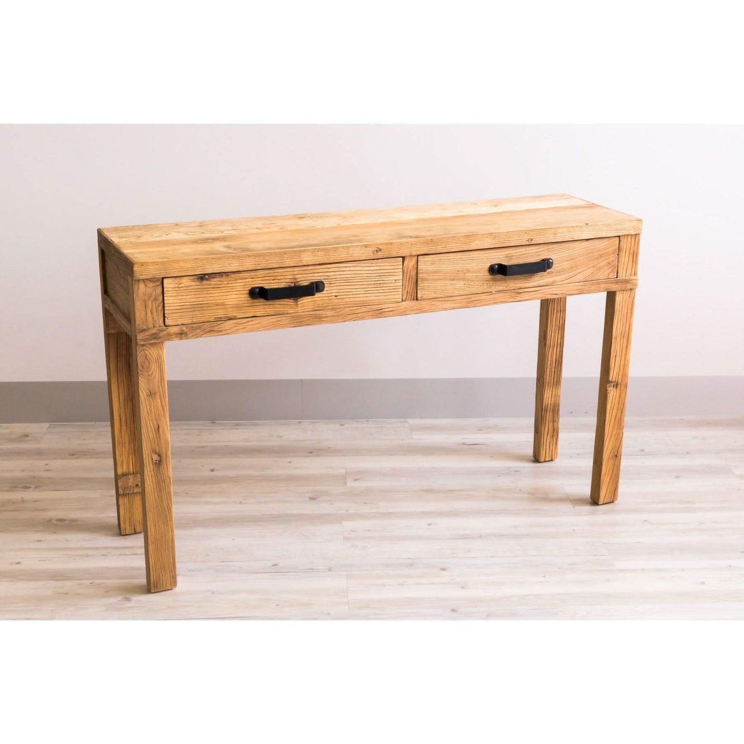 FAIRMONT 2 DRAWER HALL TABLE/CONSOLE TABLE IN RECYCLED ELM - MyChocolateWood