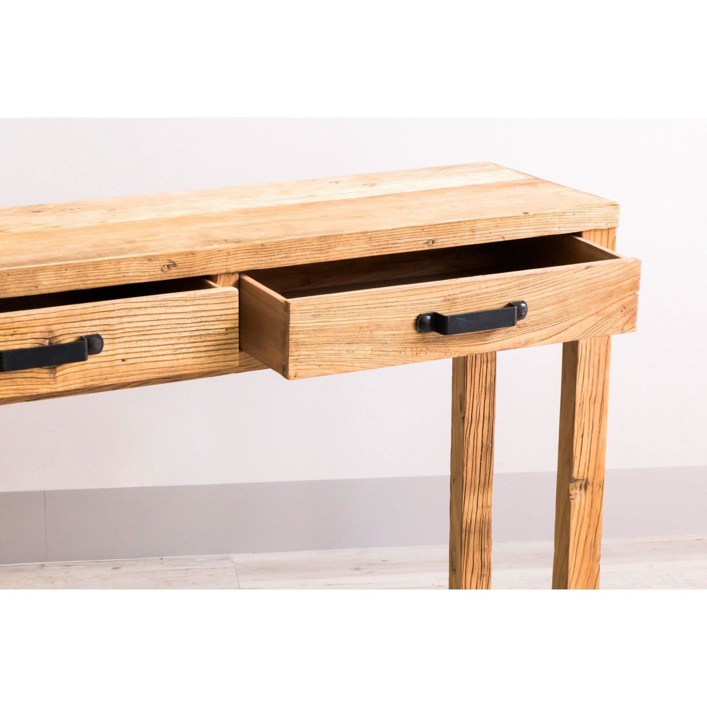 FAIRMONT 2 DRAWER HALL TABLE/CONSOLE TABLE IN RECYCLED ELM - MyChocolateWood