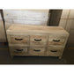 FAIRMONT 6-DRAWER SIDEBOARD BUFFET W/ IRON HANDLES IN RECYCLED ELM - MyChocolateWood