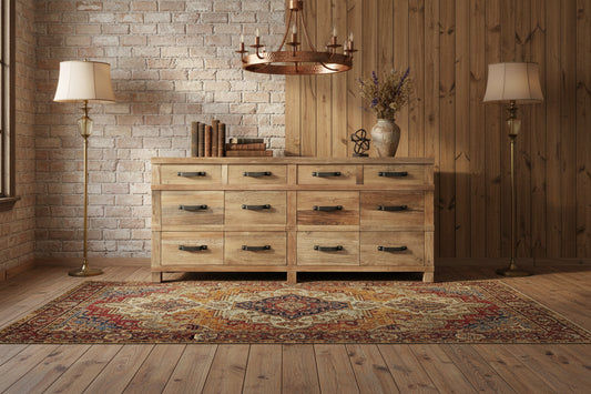 FAIRMONT BUFFET RECYCLED ELM 4 DOORS & 4 DRAWERS - MyChocolateWood