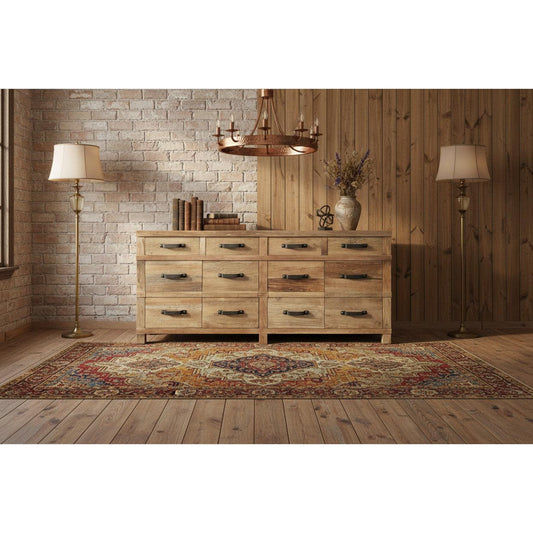 FAIRMONT BUFFET RECYCLED ELM 4 DOORS & 4 DRAWERS