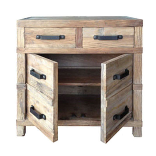 FAIRMONT RECYCLED ELM INDUSTRIAL BUFFET 2 DOORS 2 DRAWERS - MyChocolateWood