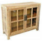 FAIRMONT RECYCLED ELM SIDEBOARD/BUFFET W/GLASS DOORS 1.1M VINTAGEINDUSTRIAL - MyChocolateWood