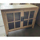 FAIRMONT RECYCLED ELM SIDEBOARD/BUFFET W/GLASS DOORS 1.1M VINTAGEINDUSTRIAL - MyChocolateWood