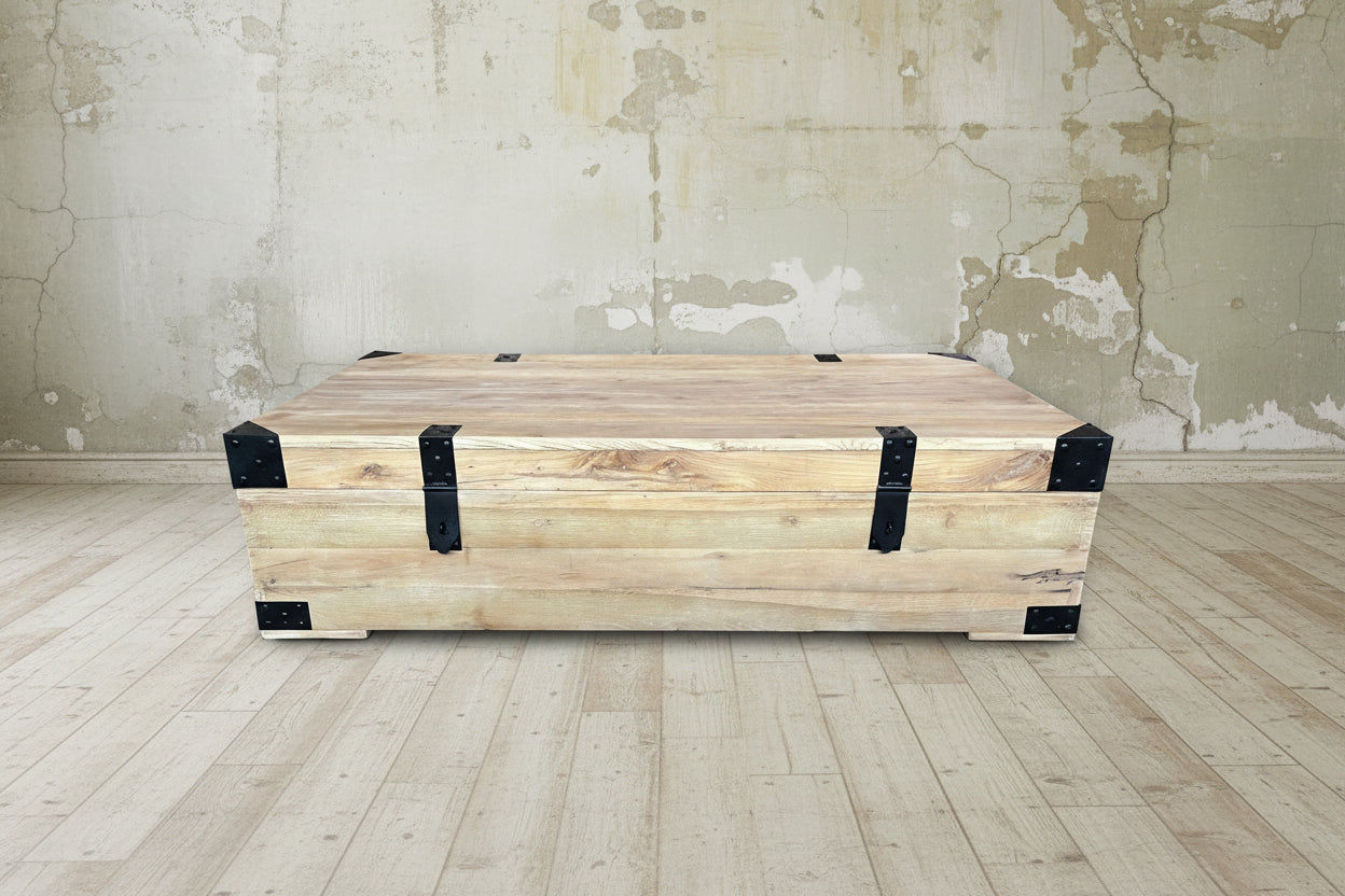 FAIRMONT RECYCLED ELM TRUNK/COFFEE TABLE 160CM IN NATURAL - MyChocolateWood