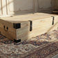 FAIRMONT RECYCLED ELM TRUNK/COFFEE TABLE 160CM IN NATURAL - MyChocolateWood