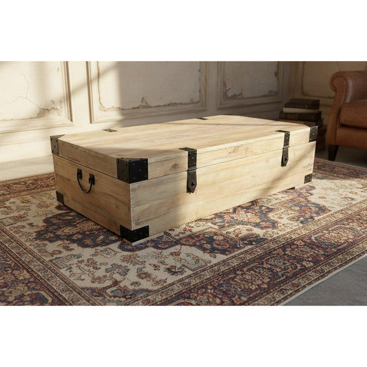 FAIRMONT RECYCLED ELM TRUNK/COFFEE TABLE 160CM IN NATURAL - MyChocolateWood