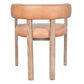 FELICE CARAMEL LEATHER DINING CHAIR WITH WHITEWASH LEGS - MyChocolateWood