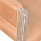 FELICE CARAMEL LEATHER DINING CHAIR WITH WHITEWASH LEGS - MyChocolateWood