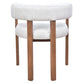 FELICE DOVE GREY LINEN FABRIC DINING CHAIR WITH MARON LEGS - MyChocolateWood