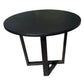 FELLINI ROUND DINING TABLE IN SOLID TASSIE OAK 100CM IN SOLID BLACK - AUSTRALIAN CUSTOM MADE - MyChocolateWood