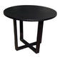 FELLINI ROUND DINING TABLE IN SOLID TASSIE OAK 100CM IN SOLID BLACK - AUSTRALIAN CUSTOM MADE - MyChocolateWood